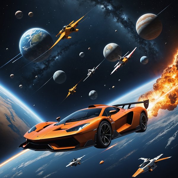 Comment un jeu de course spatiale peut-il simuler les lois de la gravité et de l'inertie?